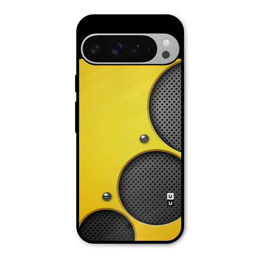 Black Net Yellow Metal Back Case for Google Pixel 9 Pro XL
