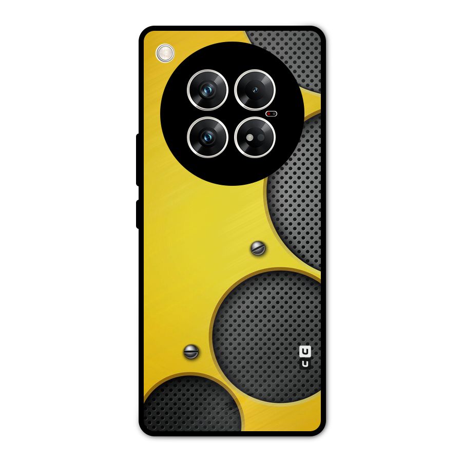 Black Net Yellow Metal Back Case for Infinix Zero 40 5G
