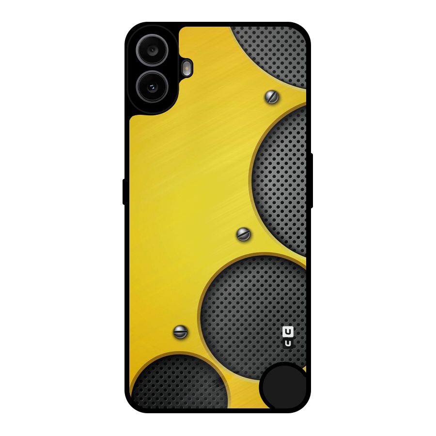 Black Net Yellow Metal Back Case for Nothing CMF Phone 1