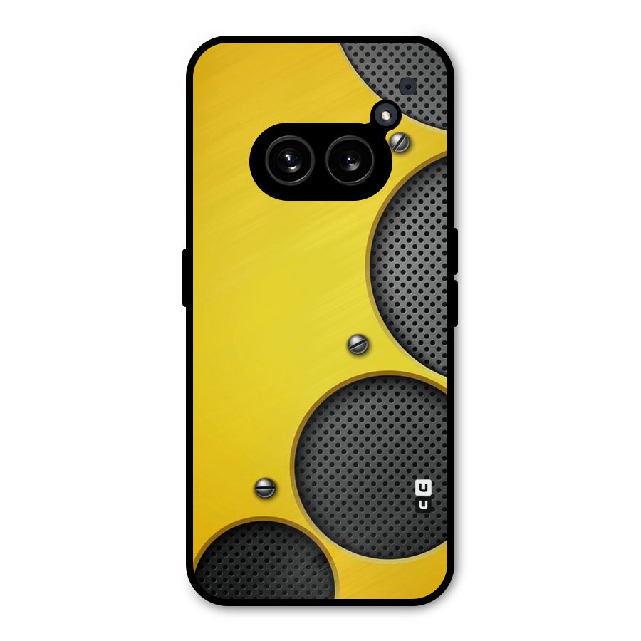 Black Net Yellow Metal Back Case for Nothing Phone 2a Plus
