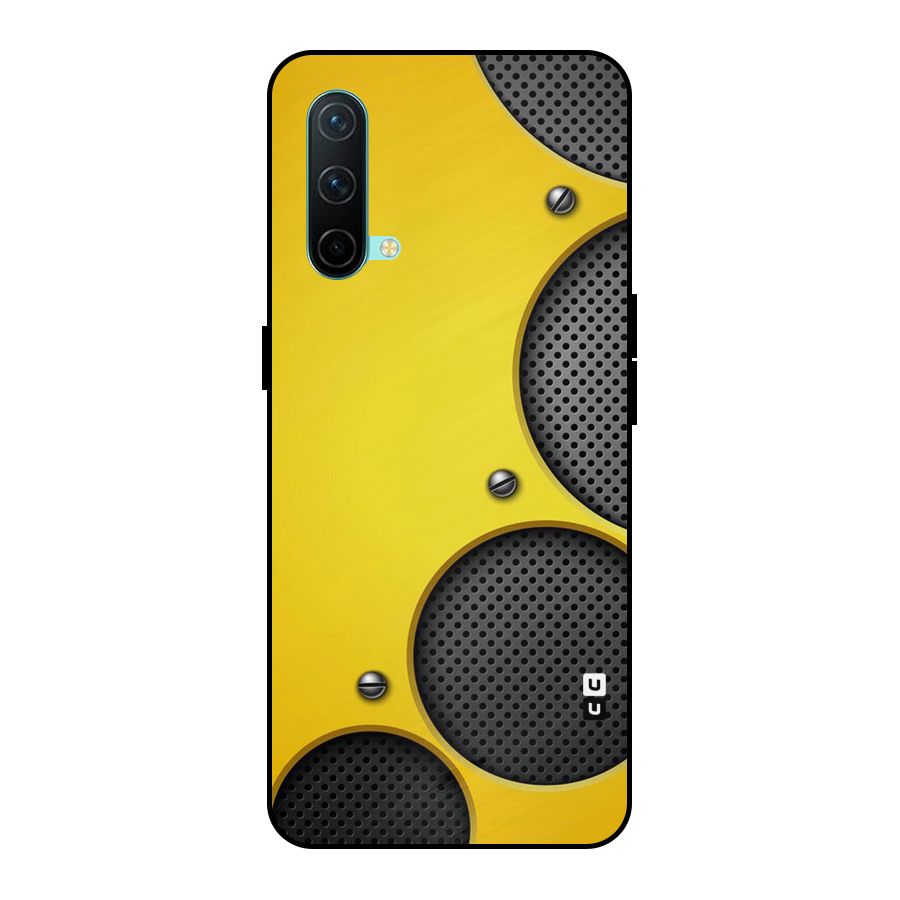 Black Net Yellow Metal Back Case for OnePlus Nord CE 5G