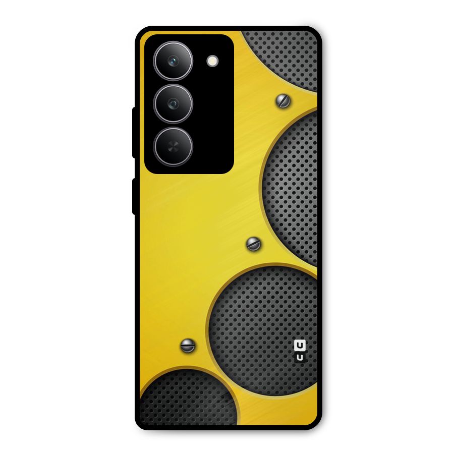 Black Net Yellow Metal Back Case for Realme P3x