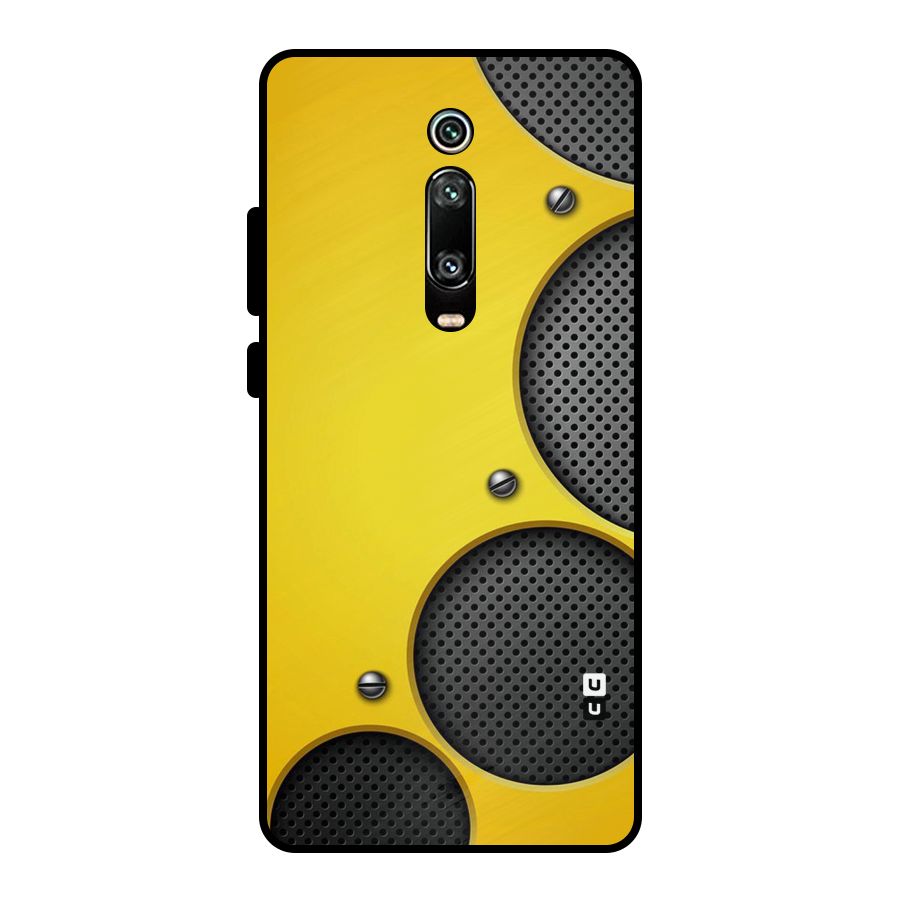 Black Net Yellow Metal Back Case for Redmi K20