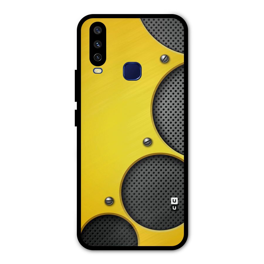 Black Net Yellow Metal Back Case for Vivo V17