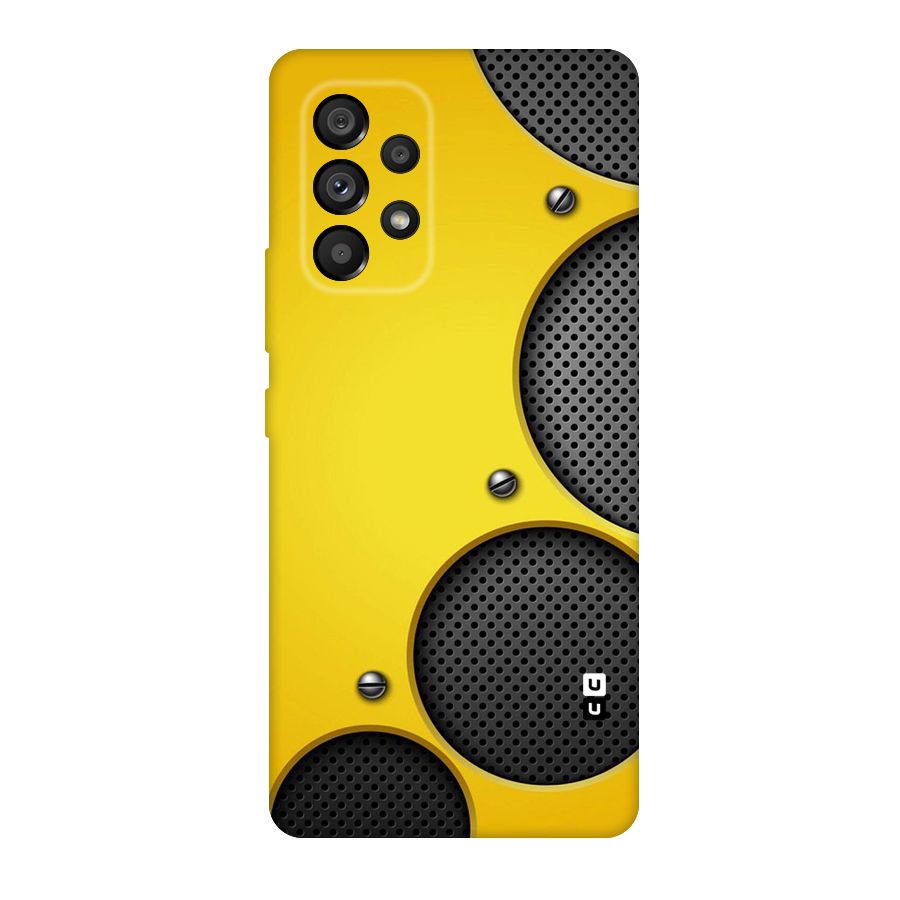 Black Net Yellow Original Polycarbonate Back Case for Galaxy A53 5G
