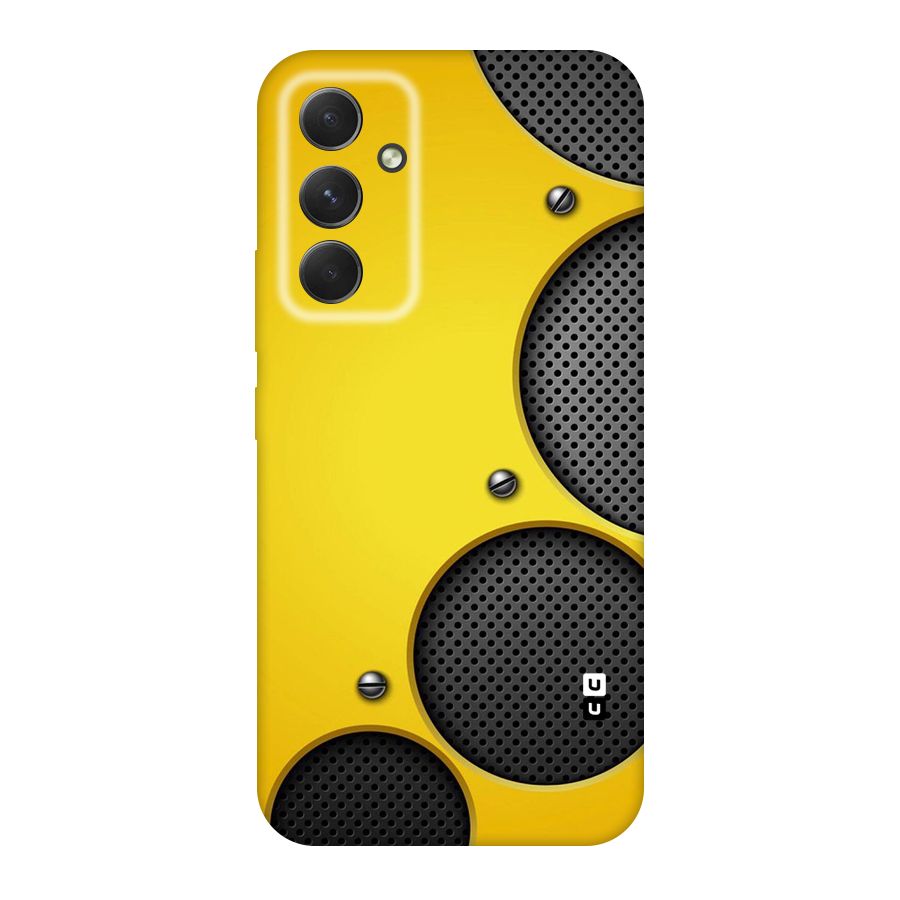 Black Net Yellow Original Polycarbonate Back Case for Galaxy A54