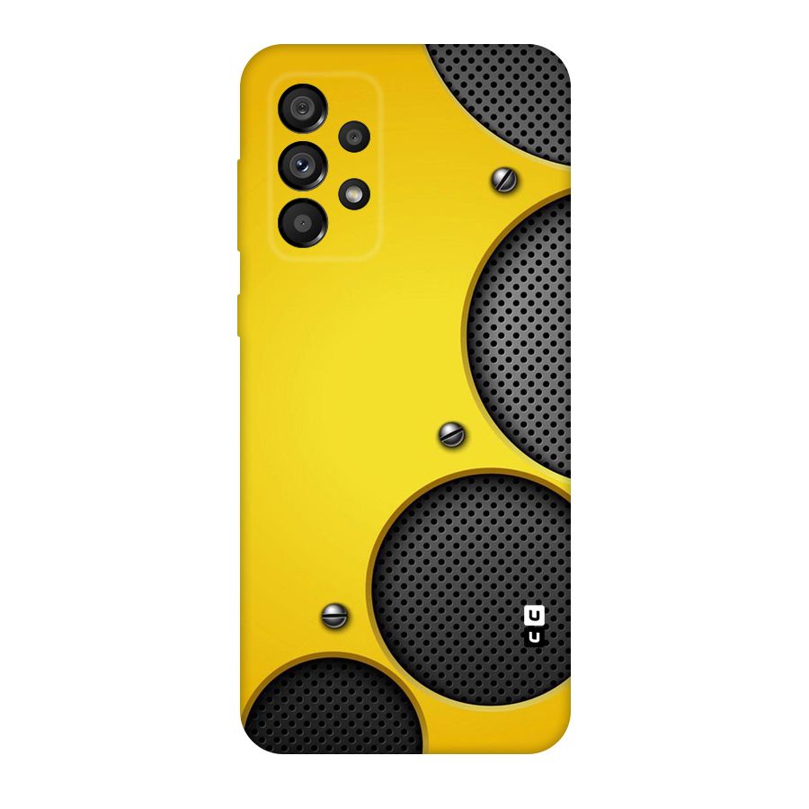 Black Net Yellow Original Polycarbonate Back Case for Galaxy A73 5G