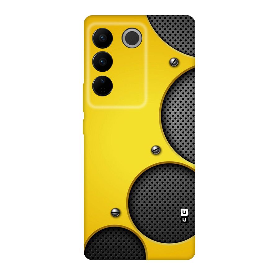 Black Net Yellow Original Polycarbonate Back Case for Vivo V27