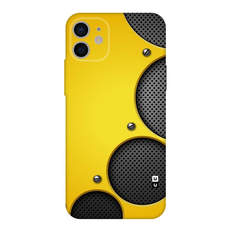 Black Net Yellow Original Polycarbonate Back Case for iPhone 11
