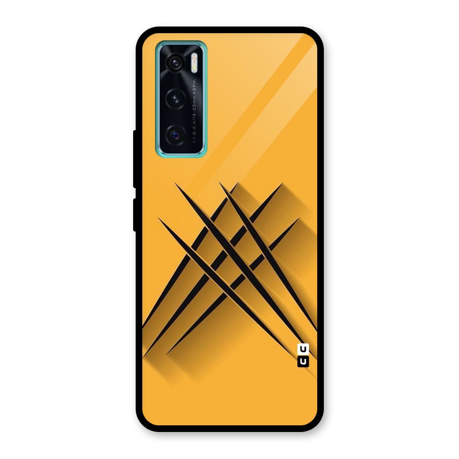 Black Paws Glass Back Case for Vivo V20 SE