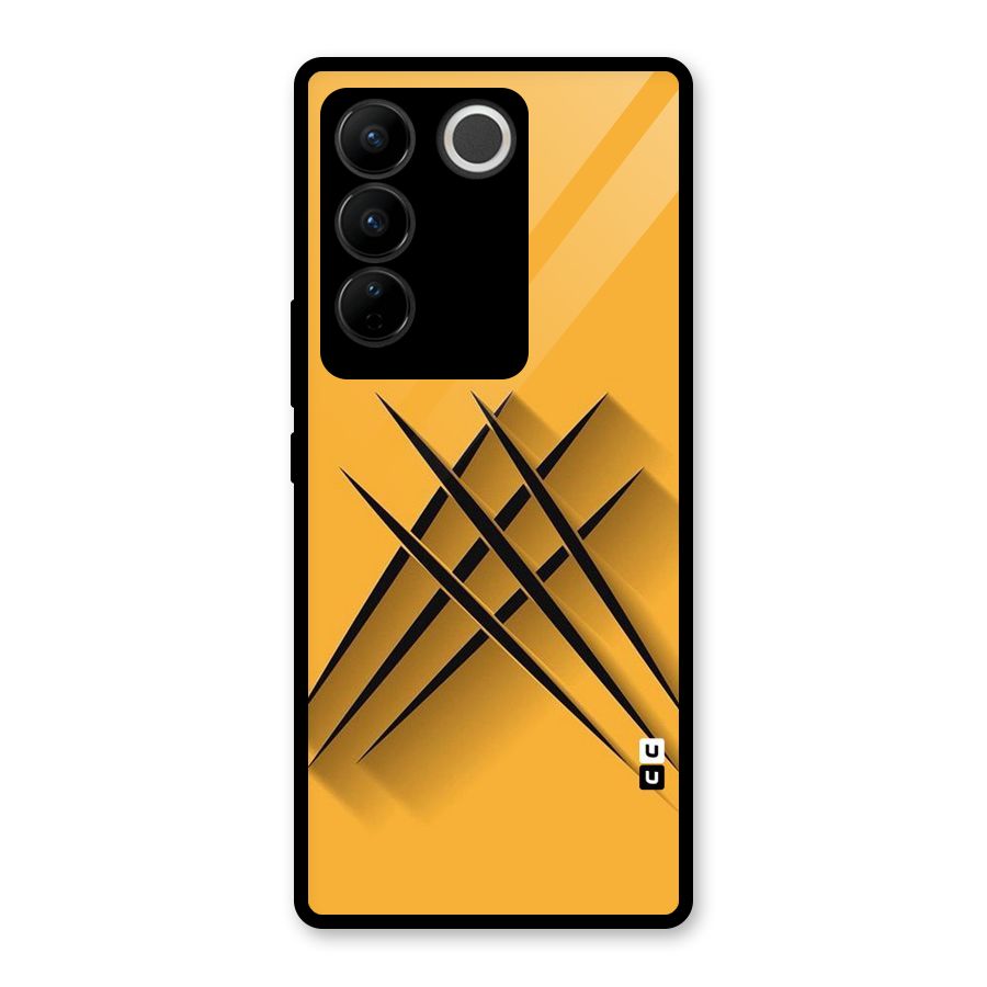 Black Paws Glass Back Case for Vivo V27