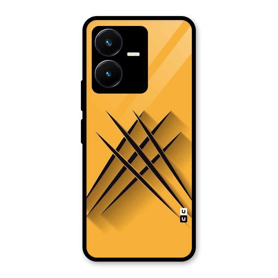 Black Paws Glass Back Case for Vivo Y22s