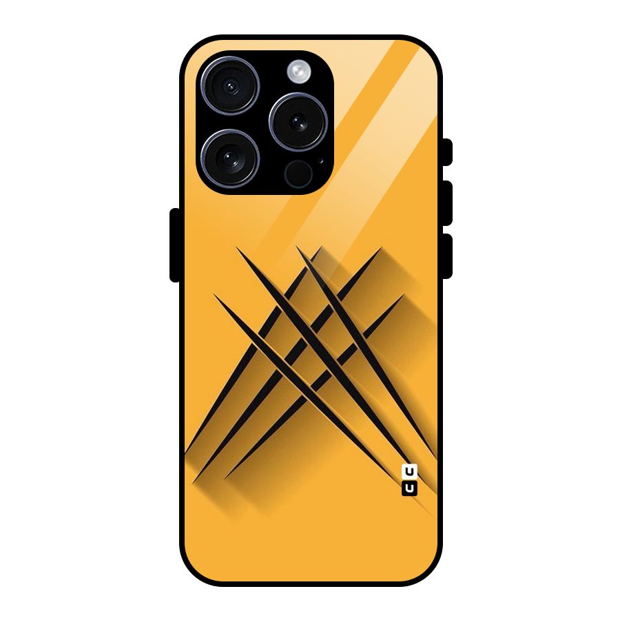 Black Paws Glass Back Case for iPhone 15 Pro