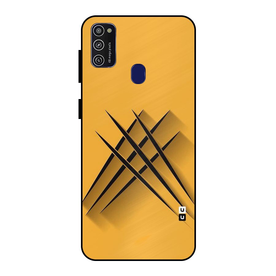 Black Paws Metal Back Case for Galaxy M21