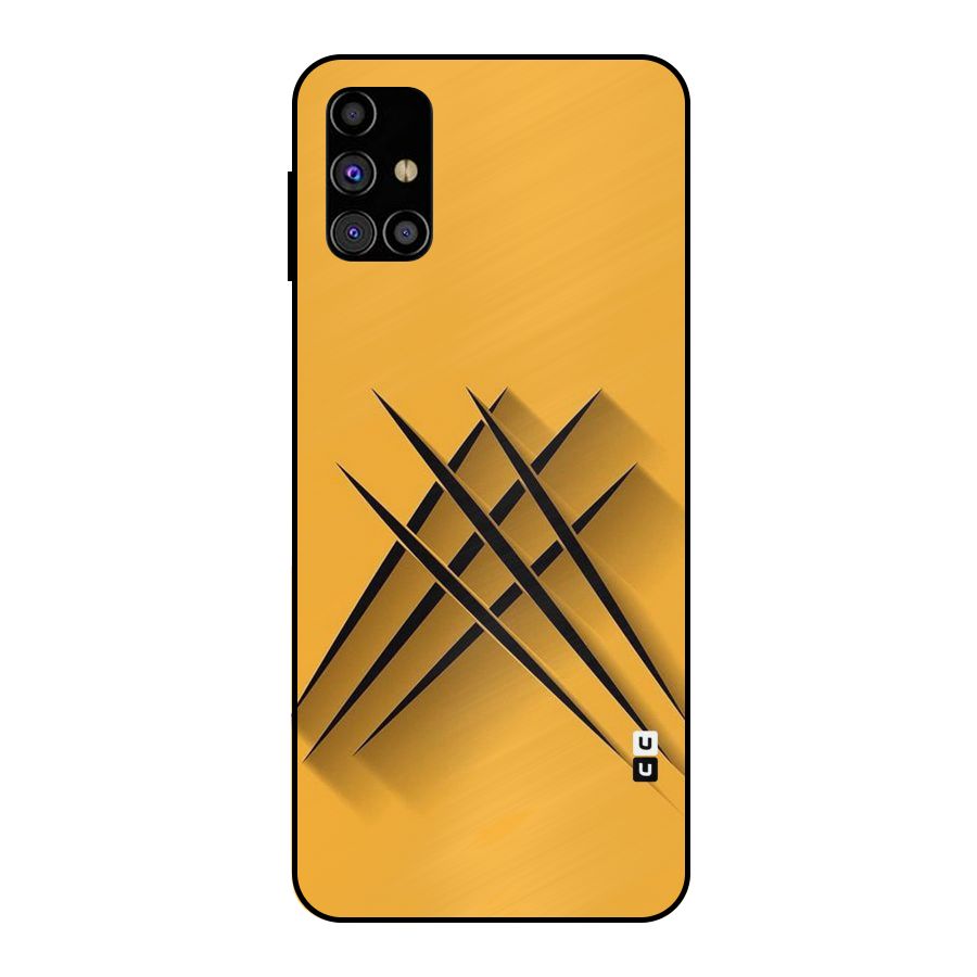 Black Paws Metal Back Case for Galaxy M31s