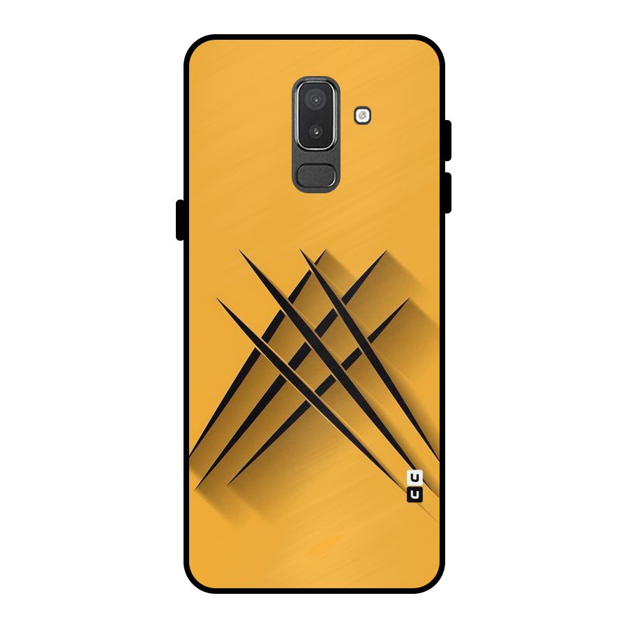 Black Paws Metal Back Case for Galaxy On8 (2018)