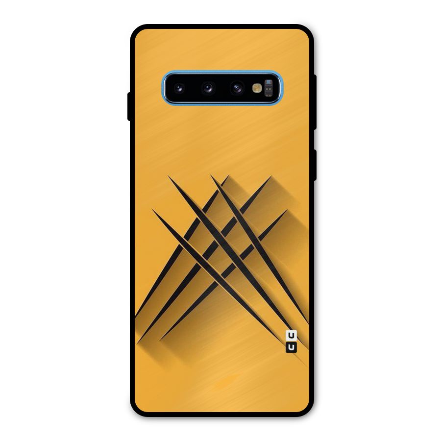 Black Paws Metal Back Case for Galaxy S10