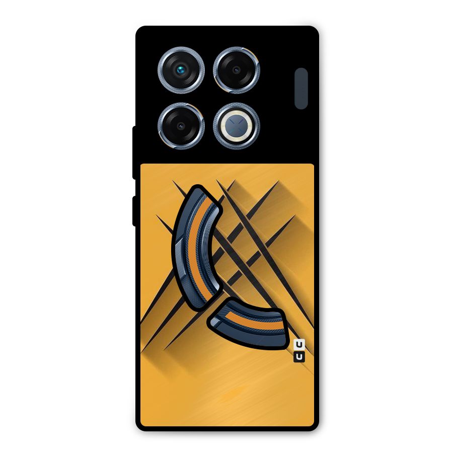 Black Paws Metal Back Case for Infinix GT 20 Pro