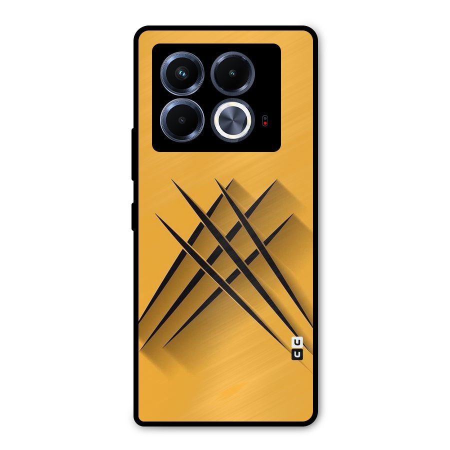 Black Paws Metal Back Case for Infinix Note 40 5G