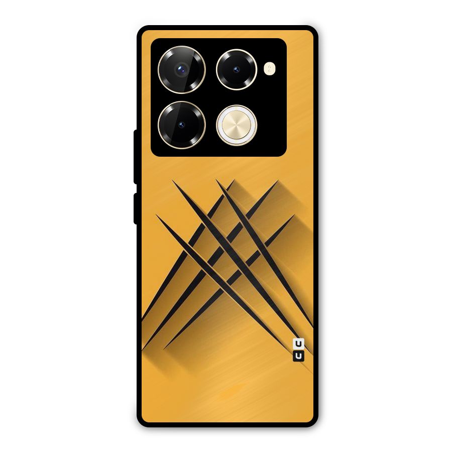 Black Paws Metal Back Case for Infinix Note 40 Pro Plus