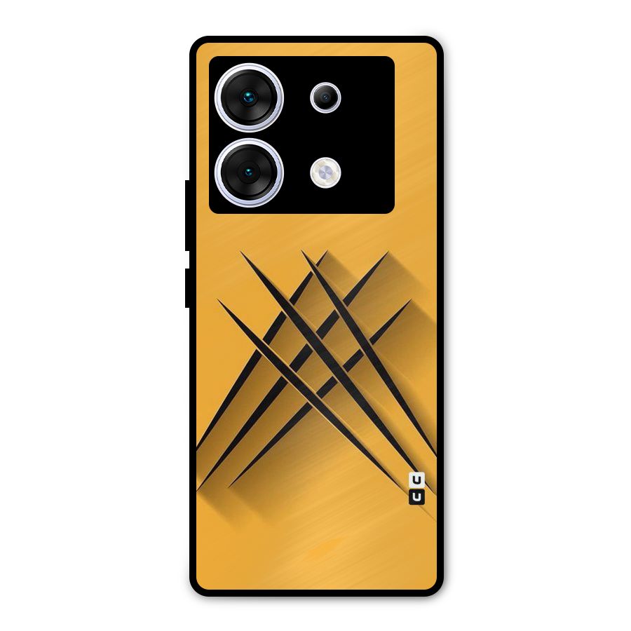 Black Paws Metal Back Case for Infinix Zero 30 5G