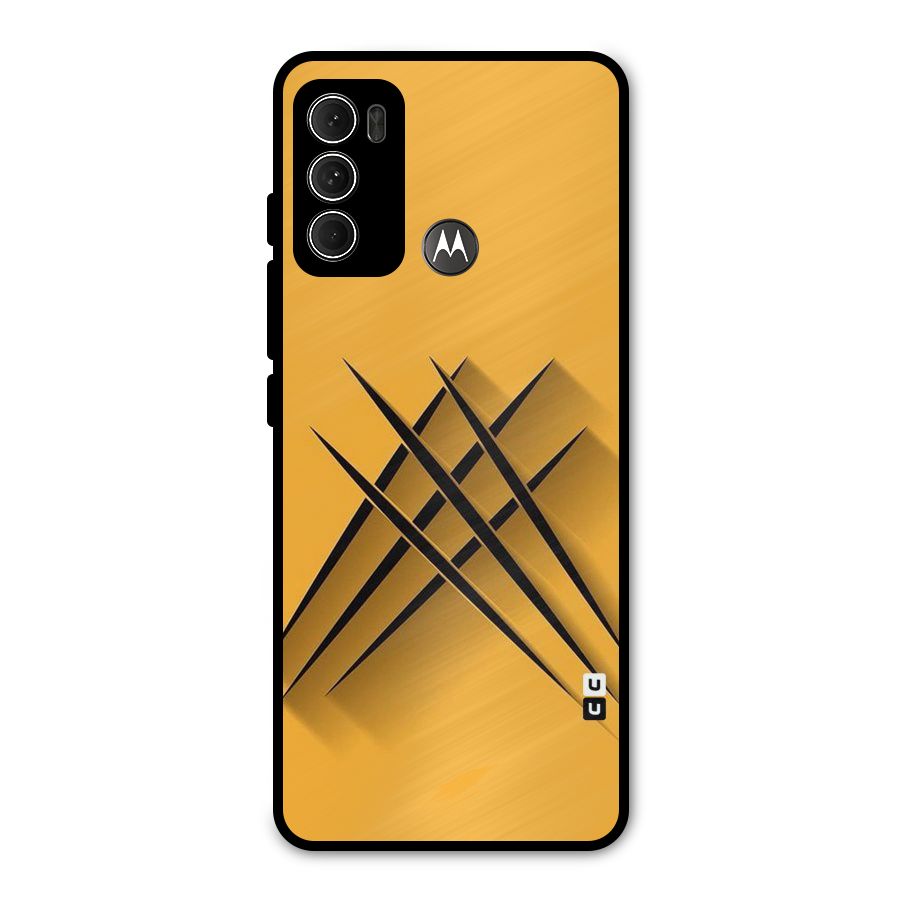 Black Paws Metal Back Case for Moto G60
