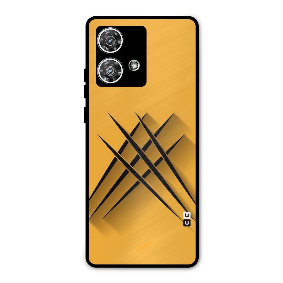 Black Paws Metal Back Case for Motorola Edge 40 Neo