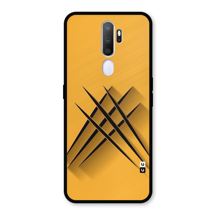 Black Paws Metal Back Case for Oppo A5 (2020)