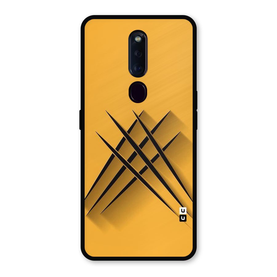 Black Paws Metal Back Case for Oppo F11 Pro