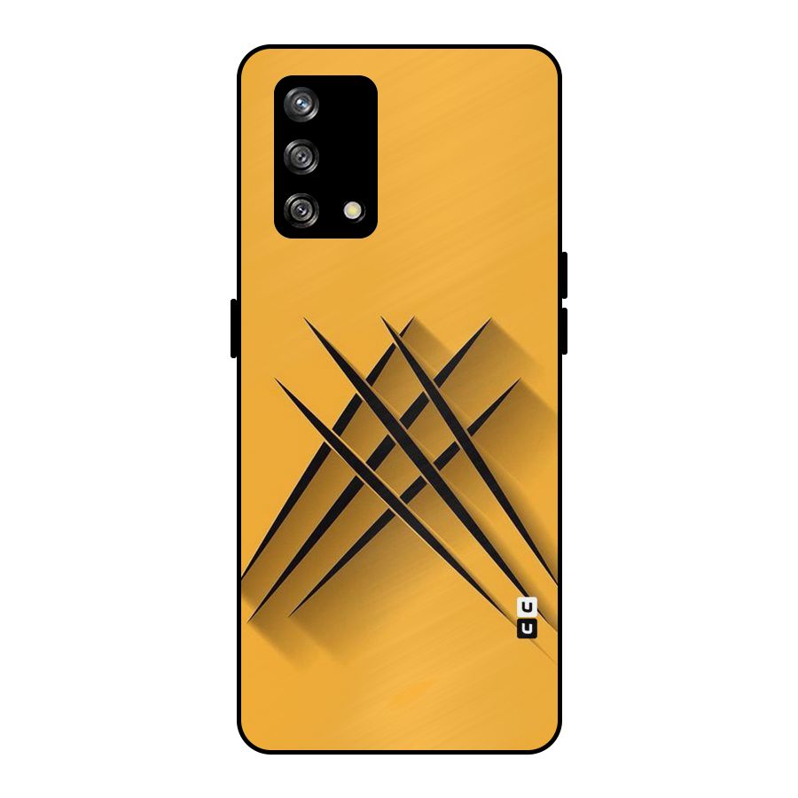 Black Paws Metal Back Case for Oppo F19