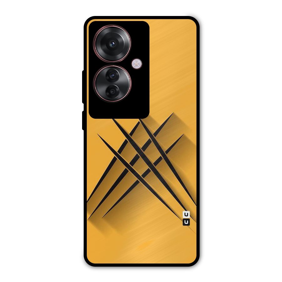 Black Paws Metal Back Case for Oppo F25 Pro