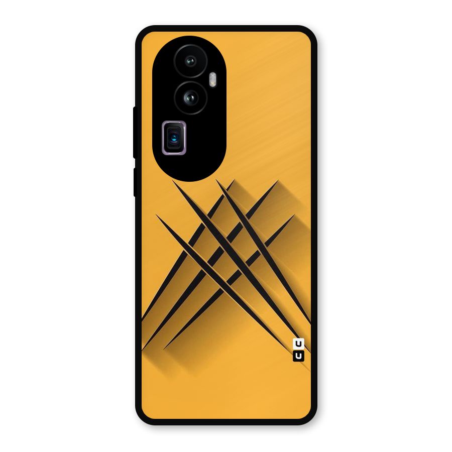 Black Paws Metal Back Case for Oppo Reno10 Pro Plus