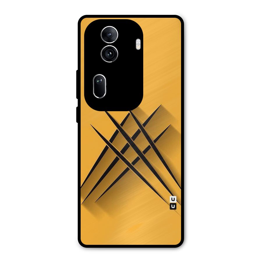 Black Paws Metal Back Case for Oppo Reno11 Pro 5G