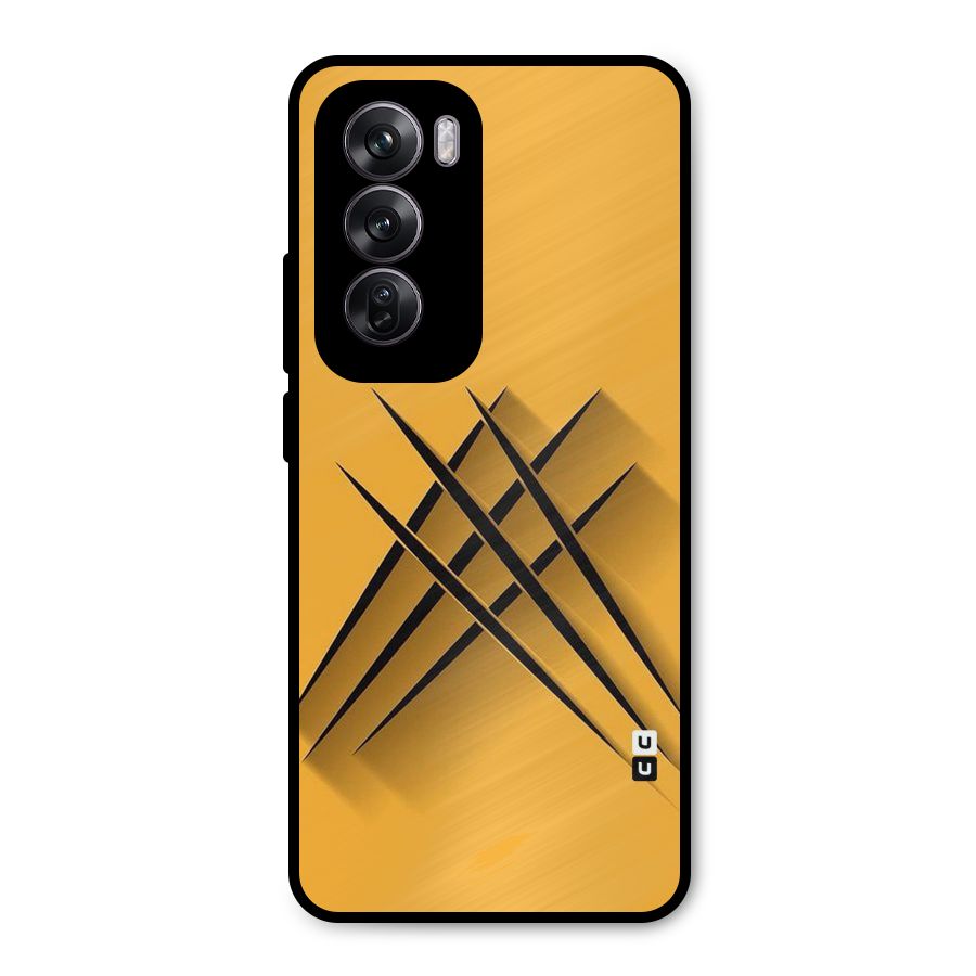 Black Paws Metal Back Case for Oppo Reno12 Pro