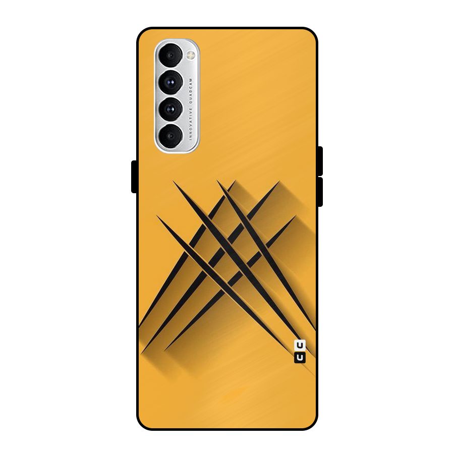 Black Paws Metal Back Case for Oppo Reno4 Pro