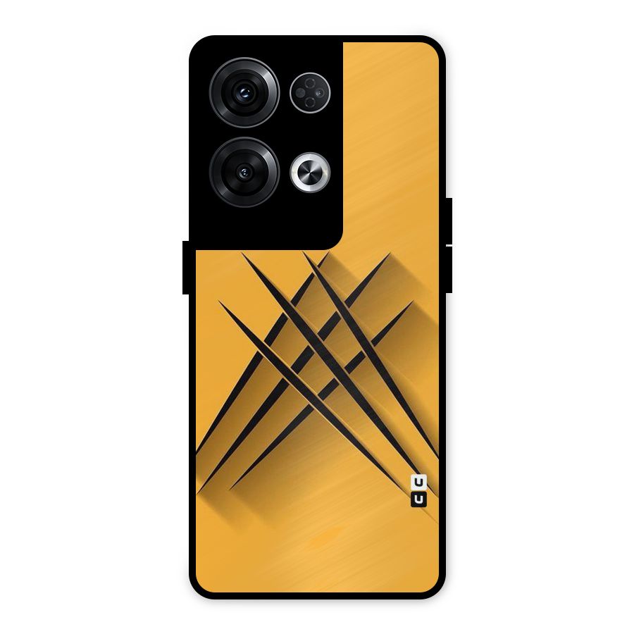 Black Paws Metal Back Case for Oppo Reno8 Pro 5G