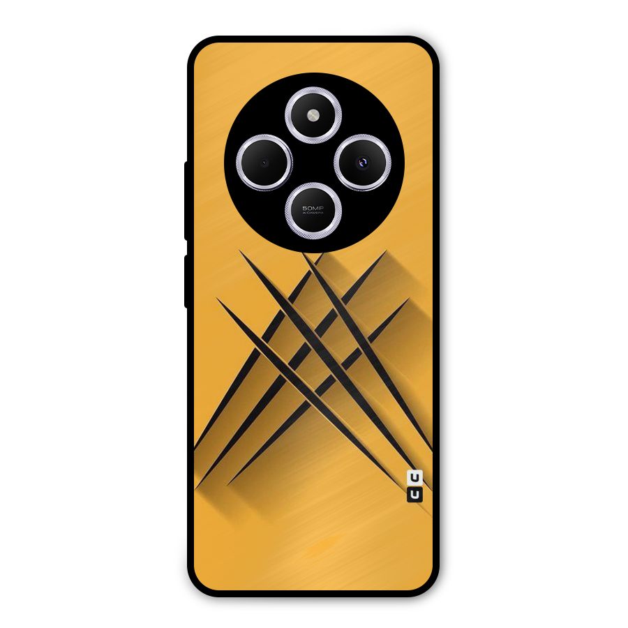 Black Paws Metal Back Case for Poco C75 5G