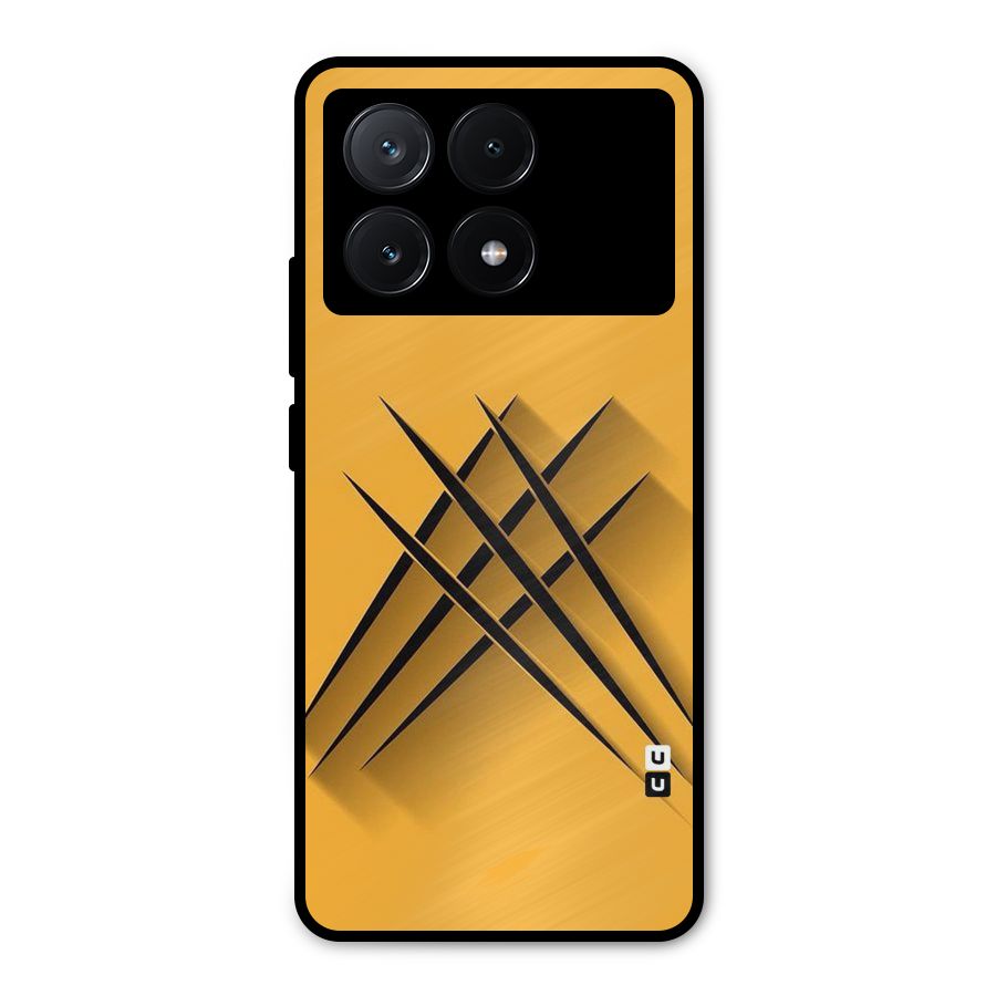 Black Paws Metal Back Case for Poco X6 Pro