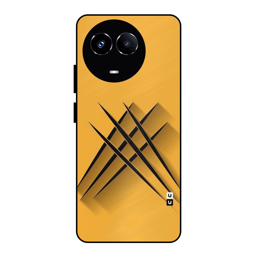Black Paws Metal Back Case for Realme 11X