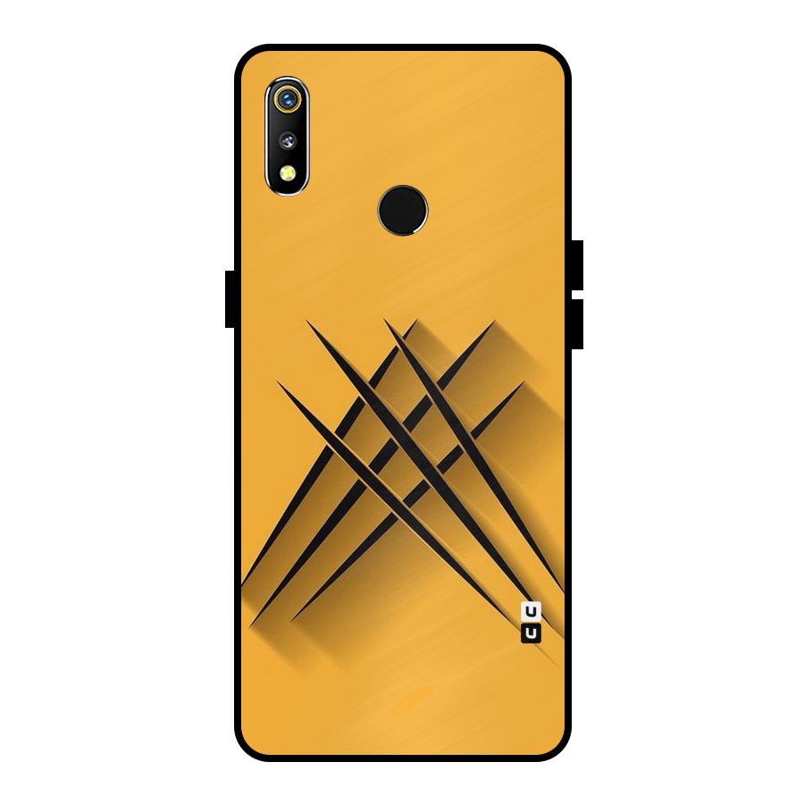 Black Paws Metal Back Case for Realme 3