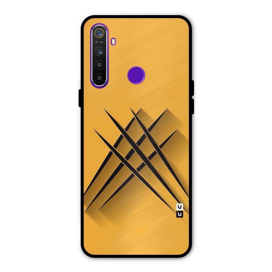Black Paws Metal Back Case for Realme 5i