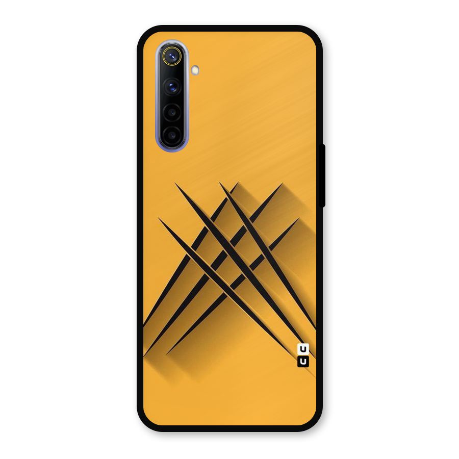Black Paws Metal Back Case for Realme 6i