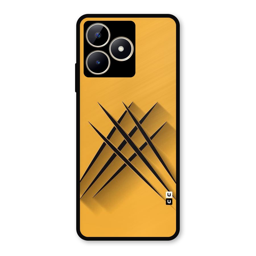 Black Paws Metal Back Case for Realme C53