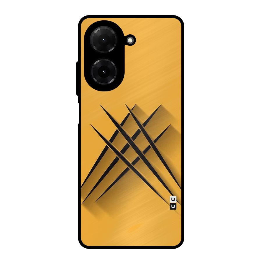 Black Paws Metal Back Case for Redmi A5 4G
