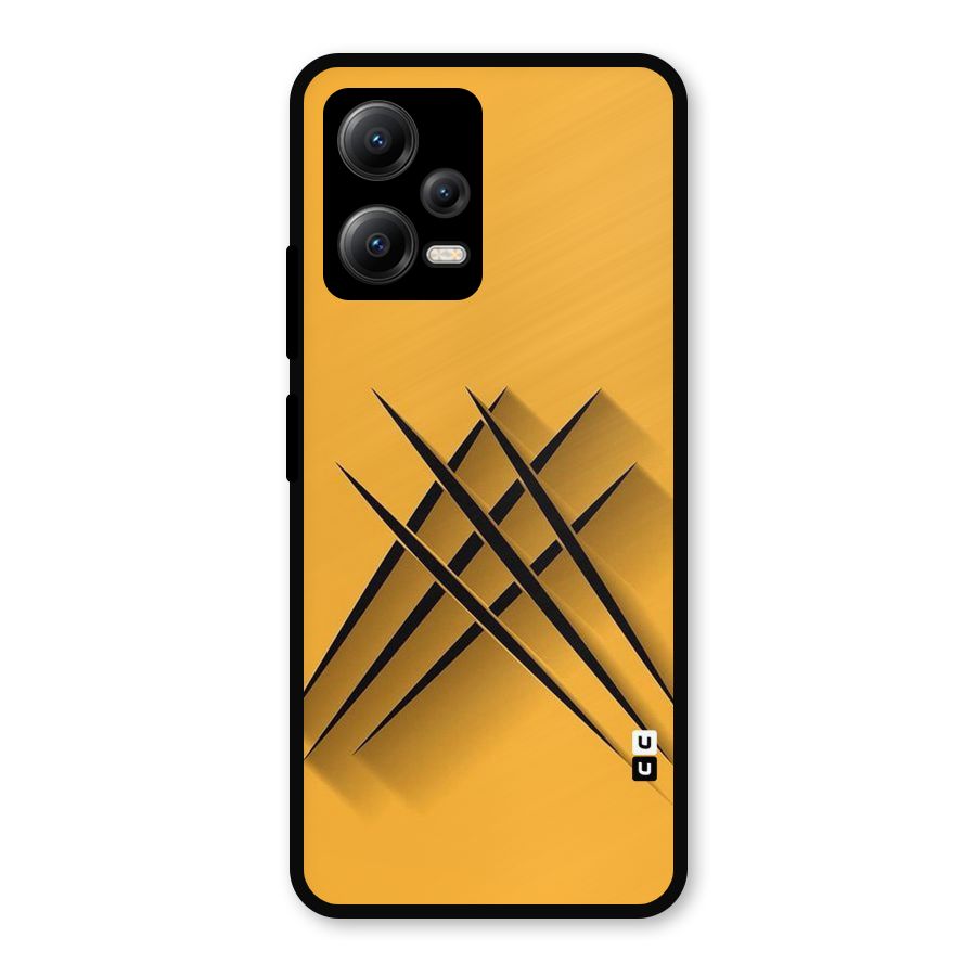 Black Paws Metal Back Case for Redmi Note 12 5G