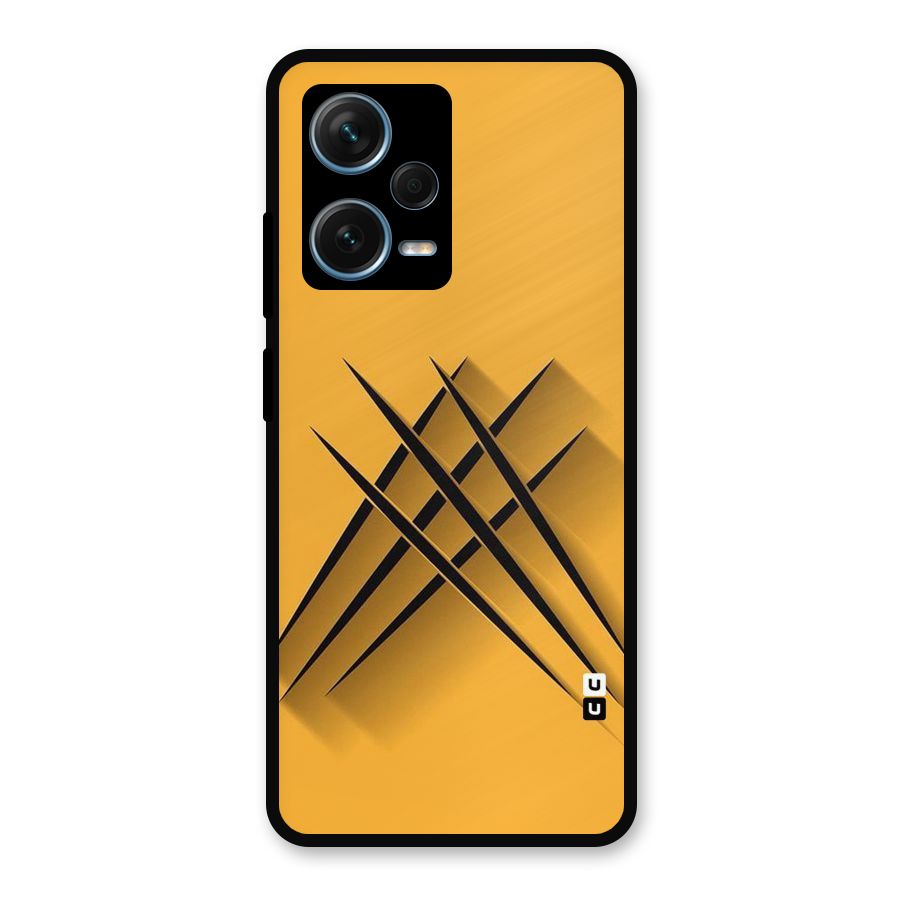 Black Paws Metal Back Case for Redmi Note 12 Pro Plus 5G