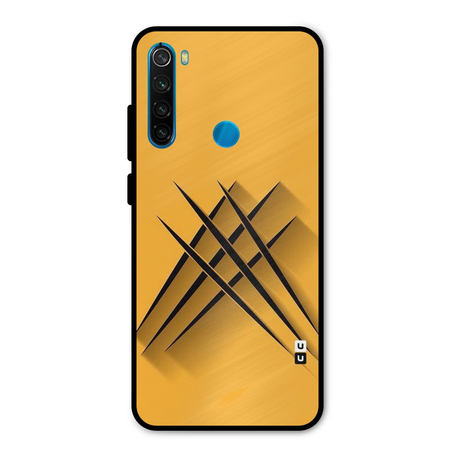 Black Paws Metal Back Case for Redmi Note 8