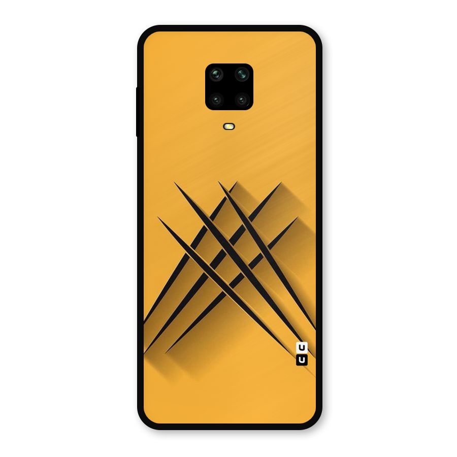 Black Paws Metal Back Case for Redmi Note 9 Pro