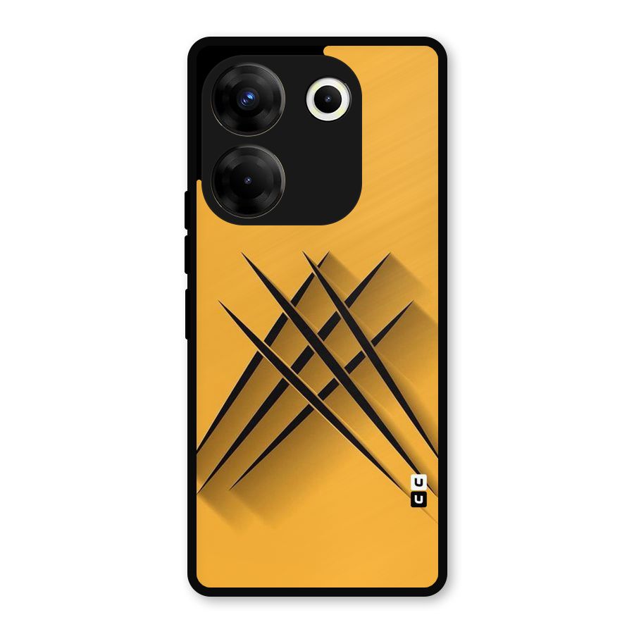 Black Paws Metal Back Case for Tecno Camon 20 Pro
