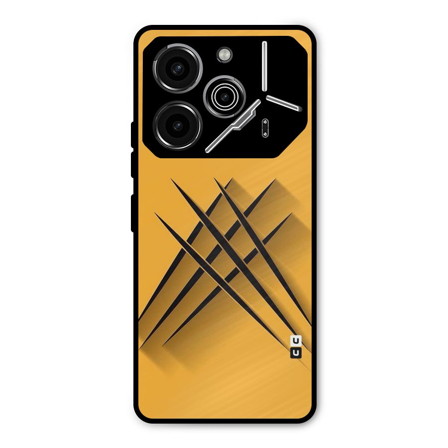 Black Paws Metal Back Case for Tecno Pova 6 Pro